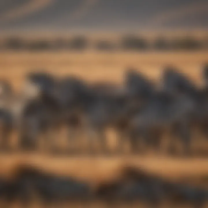 Harmony in Stripes: A Zebra Herd Roaming the Plains