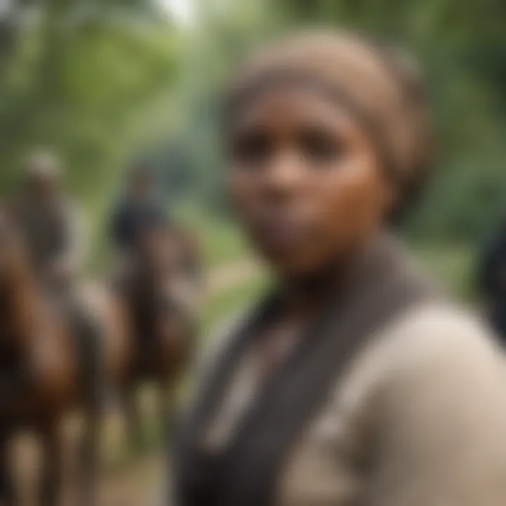 Harriet Tubman with a group of activists fighting for equality