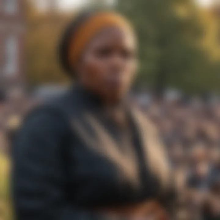 Harriet Tubman Speaking at a Suffrage Rally