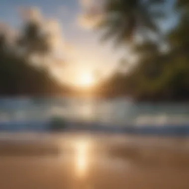 Crystal clear waters and palm-lined beaches of Hawaii