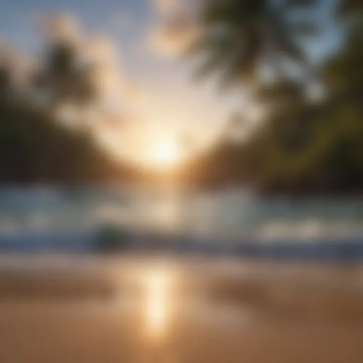 Crystal clear waters and palm-lined beaches of Hawaii