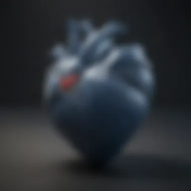 Infographic depicting the role of the heart in blue whale biology