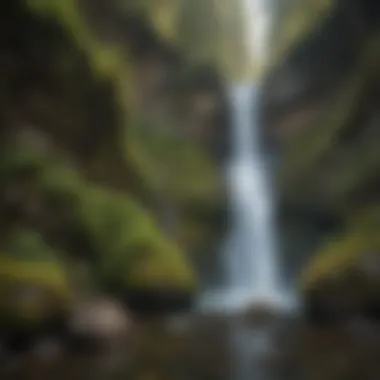 Hidden Waterfalls Cascading Through Mossy Rocks