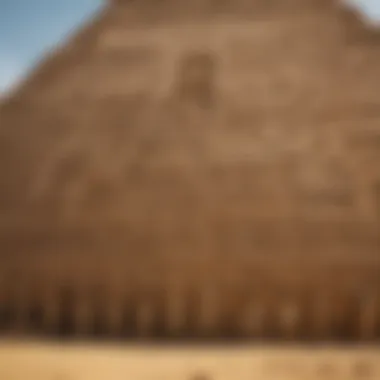 Hieroglyphic Carvings on Ancient Egyptian Pyramid
