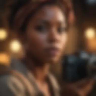 Revolutionary African American activist in action