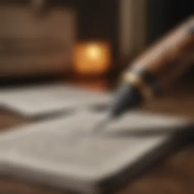 Ink of Revolution Historical document with quill pen and ink
