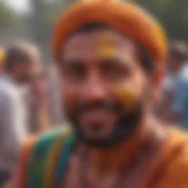 Holi Festival of Colors in Full Swing