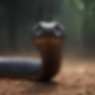 Hooded cobra displaying its intimidating defensive stance
