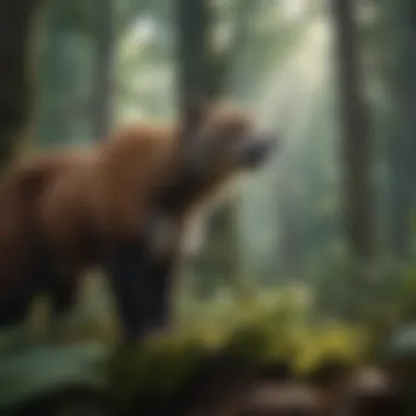 A lush forest scene emphasizing the importance of conservation