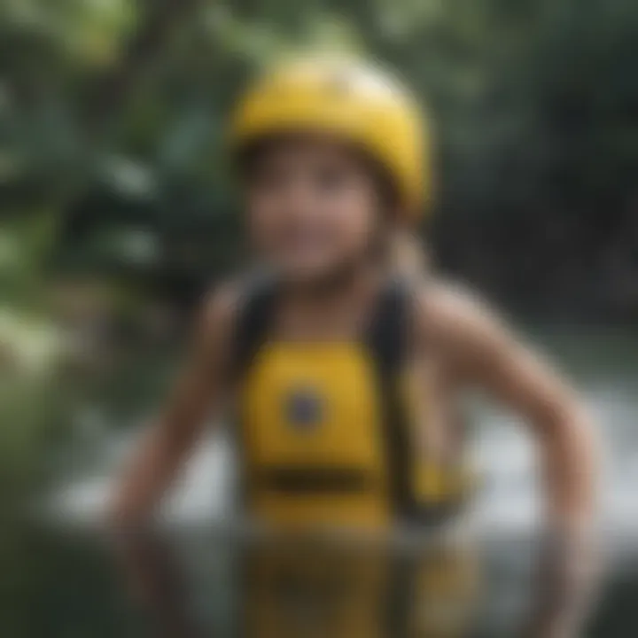 Children engaging in a water safety activity