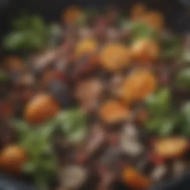 Kitchen Scraps Ready for Composting Close-up of kitchen scraps for composting