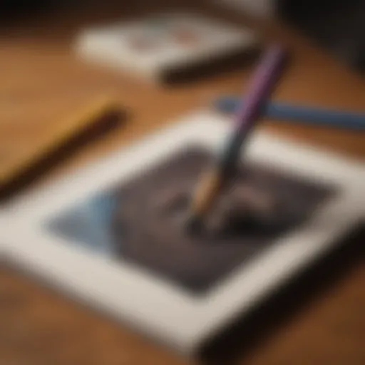 A colorful notebook with a pen resting on it, symbolizing the idea of writing.