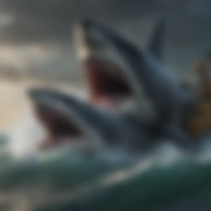 Megalodon Hunting Scene Art