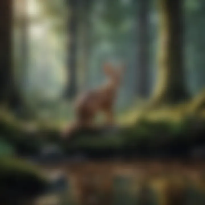 A mystical forest illustrating the connection between nature and animal spirits