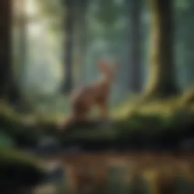 The Enchantment of Nature's Spirits A mystical forest illustrating the connection between nature and animal spirits