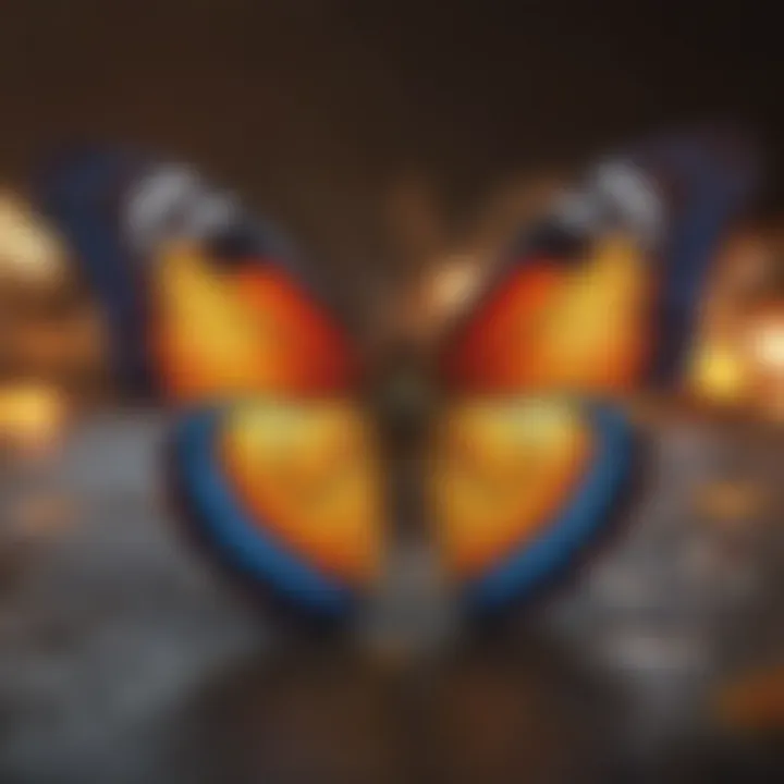 Colorful butterfly showcasing transformation and beauty