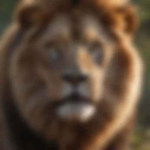 Majestic lion embodying strength and leadership