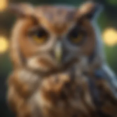 Wise owl representing wisdom and observation