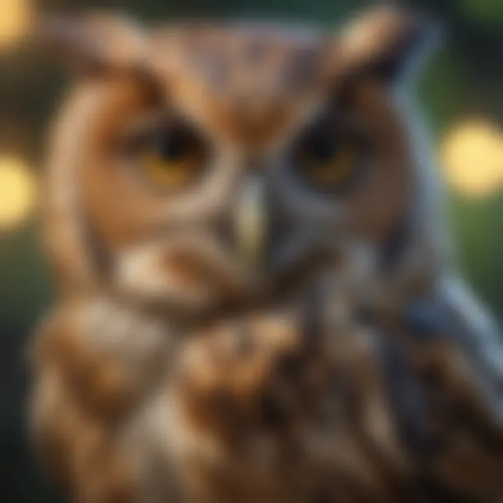 Wise owl representing wisdom and observation