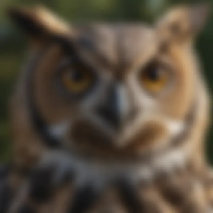 Illustration of sound waves depicting owl vocalizations