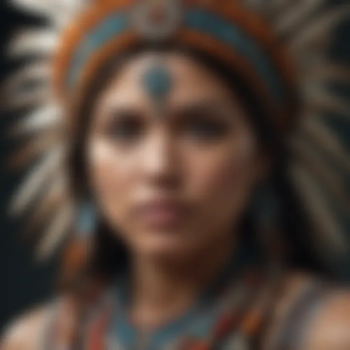 A close-up view of intricate beadwork representing the artistry and craftsmanship of indigenous tribes.