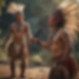 A vibrant traditional dance ceremony showcasing the cultural heritage of indigenous tribes in Los Angeles.