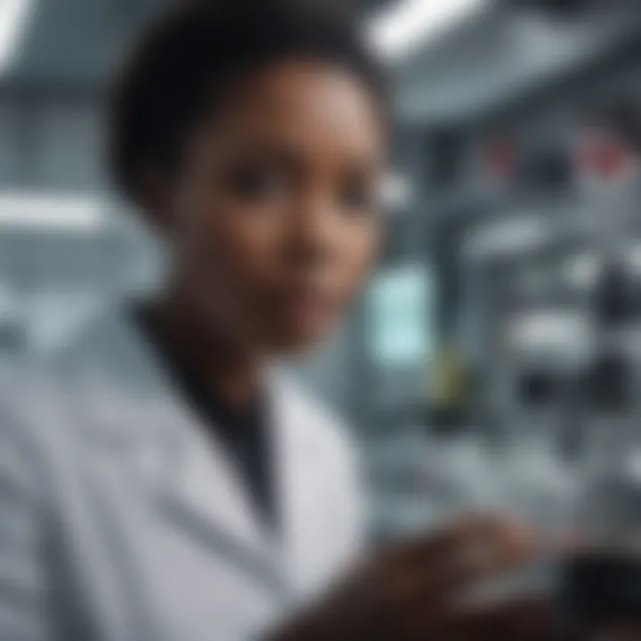 Scientific Pioneering Innovative Black Scientist in Laboratory
