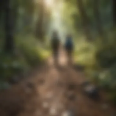 Group of kids enjoying an outdoor nature walk