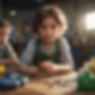 Kids participating in a recycling workshop
