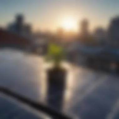 Solar panels installed on rooftops contributing to renewable energy