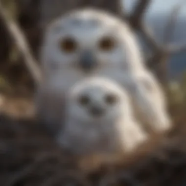 A New Generation: Snowy Owl Chick A snowy owl chick nestled in its nest
