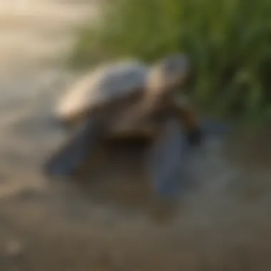 Intertwined Seagrass Meadows Sheltering Baby Sea Turtles Intertwined Seagrass Meadows Sheltering Baby Sea Turtles