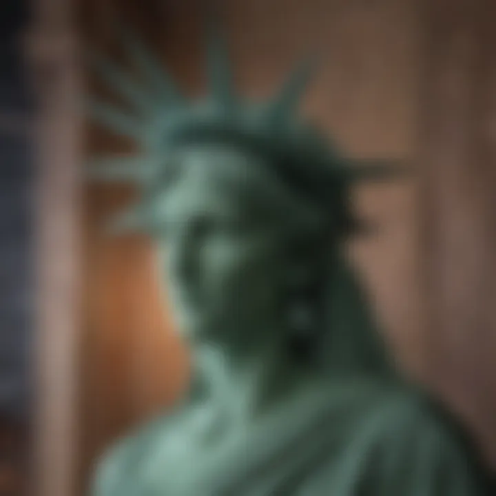 Intricate Architectural Details of Statue of Liberty Interior