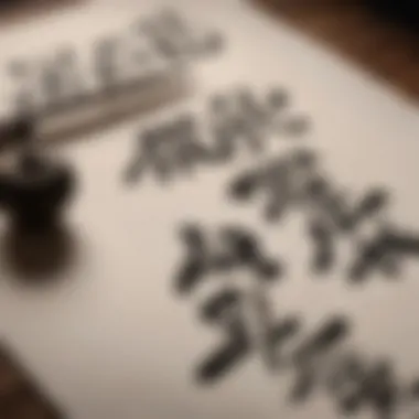 Intricate Chinese Calligraphy Brushwork