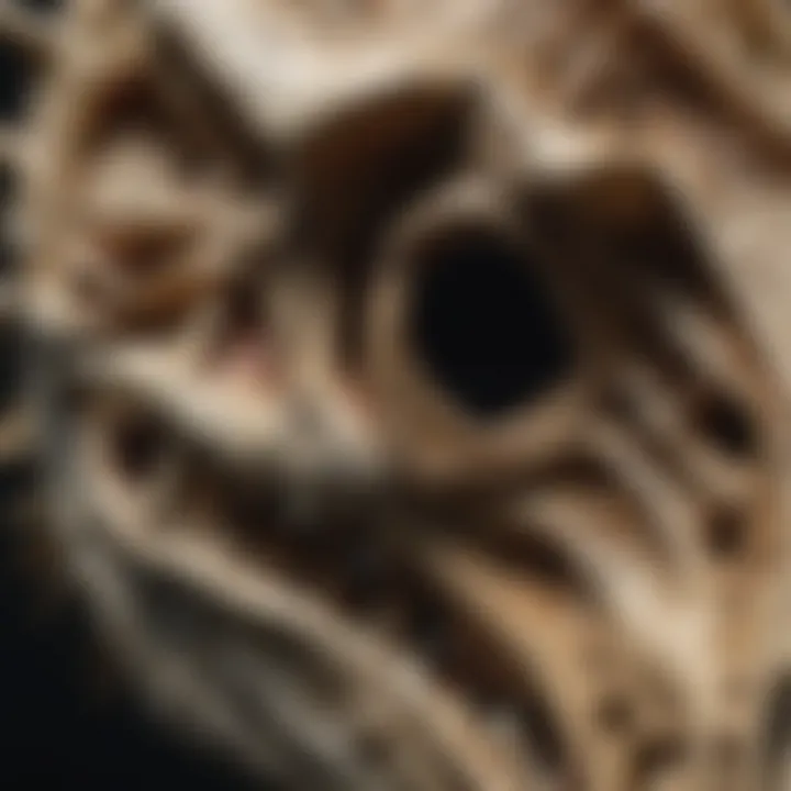 Close-up View of Intricate Details on Spinosaurus Skull Replica