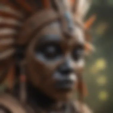 Intricate African tribal mask symbolizing cultural identity