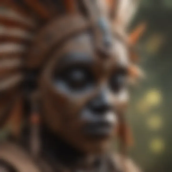 Intricate African tribal mask symbolizing cultural identity