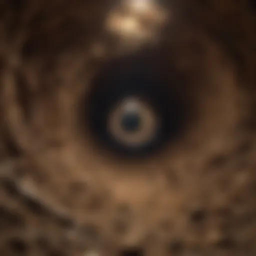 Illustration of intricate underground burrow system