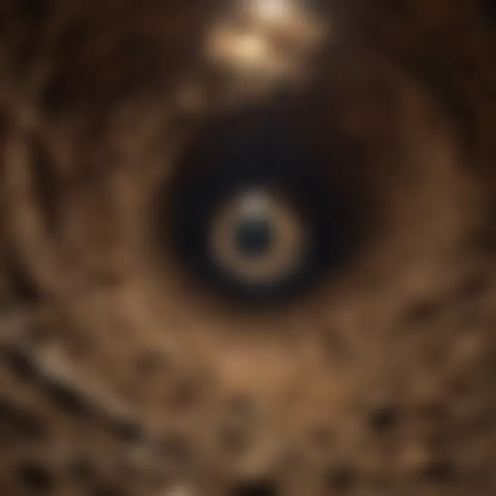 Illustration of intricate underground burrow system