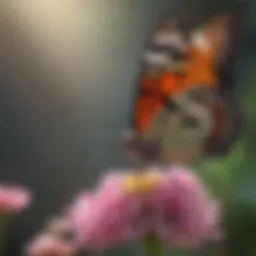 Colorful butterfly perched on a flower