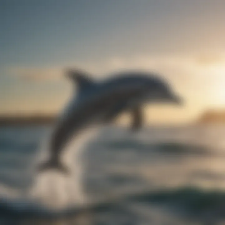 Playful Dolphin Leap A playful dolphin leaping out of the sea.