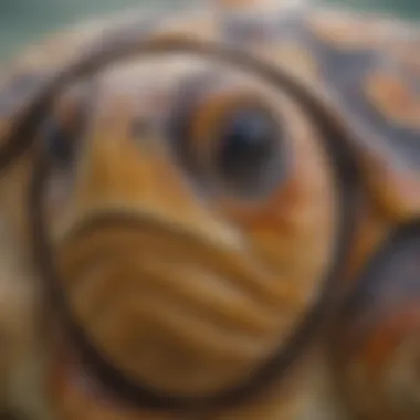 The Distinctive Shell of a Loggerhead Turtle Close-up of a loggerhead turtle's unique shell patterns