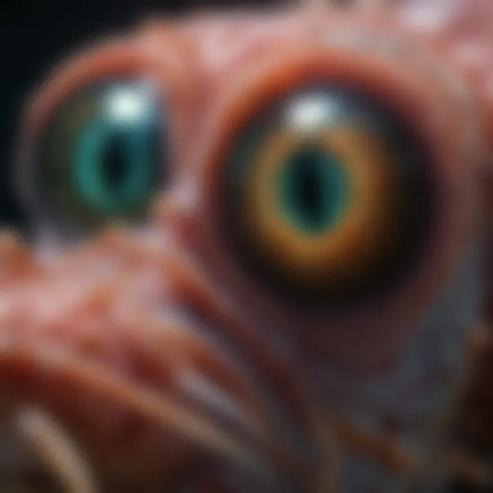 Close-up of mantis shrimp eyes highlighting their extraordinary vision