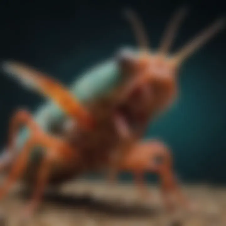 Mantis shrimp using their claws to capture prey