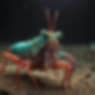 Vibrant mantis shrimp showcasing their colorful exoskeleton