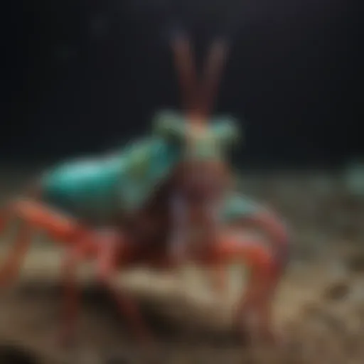 Vibrant mantis shrimp showcasing their colorful exoskeleton