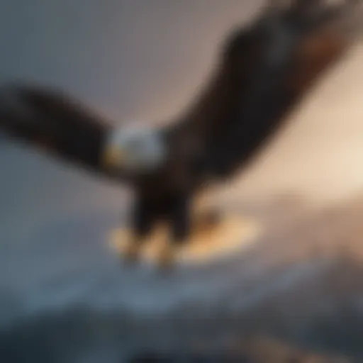 Bald eagle soaring majestically in the sky