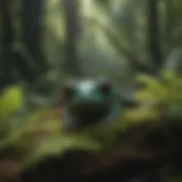 A vibrant rainforest showcasing a diversity of plant life