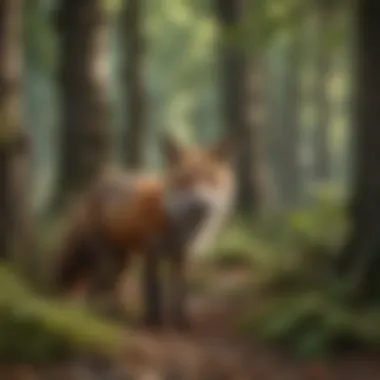 Red Fox Den Hidden Amongst Trees