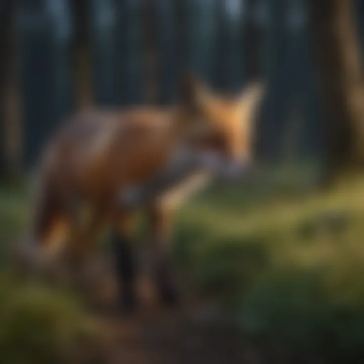 Red Fox Prowling in Twilight